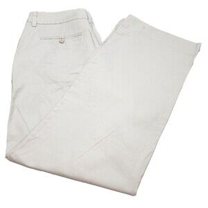 Merona Women's Trouser Stretch Pants Beige Size 16 Khaki Straight Leg Vintage